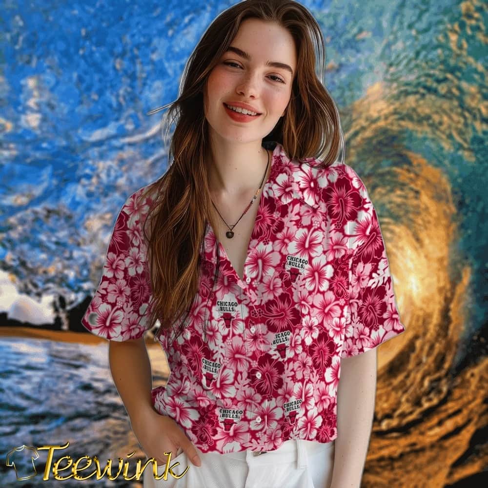 Hibiscus Blooms Chicago Bulls Hawaiian Shirt image 4 Hibiscus Blooms Chicago Bulls Hawaiian Shirt image 4