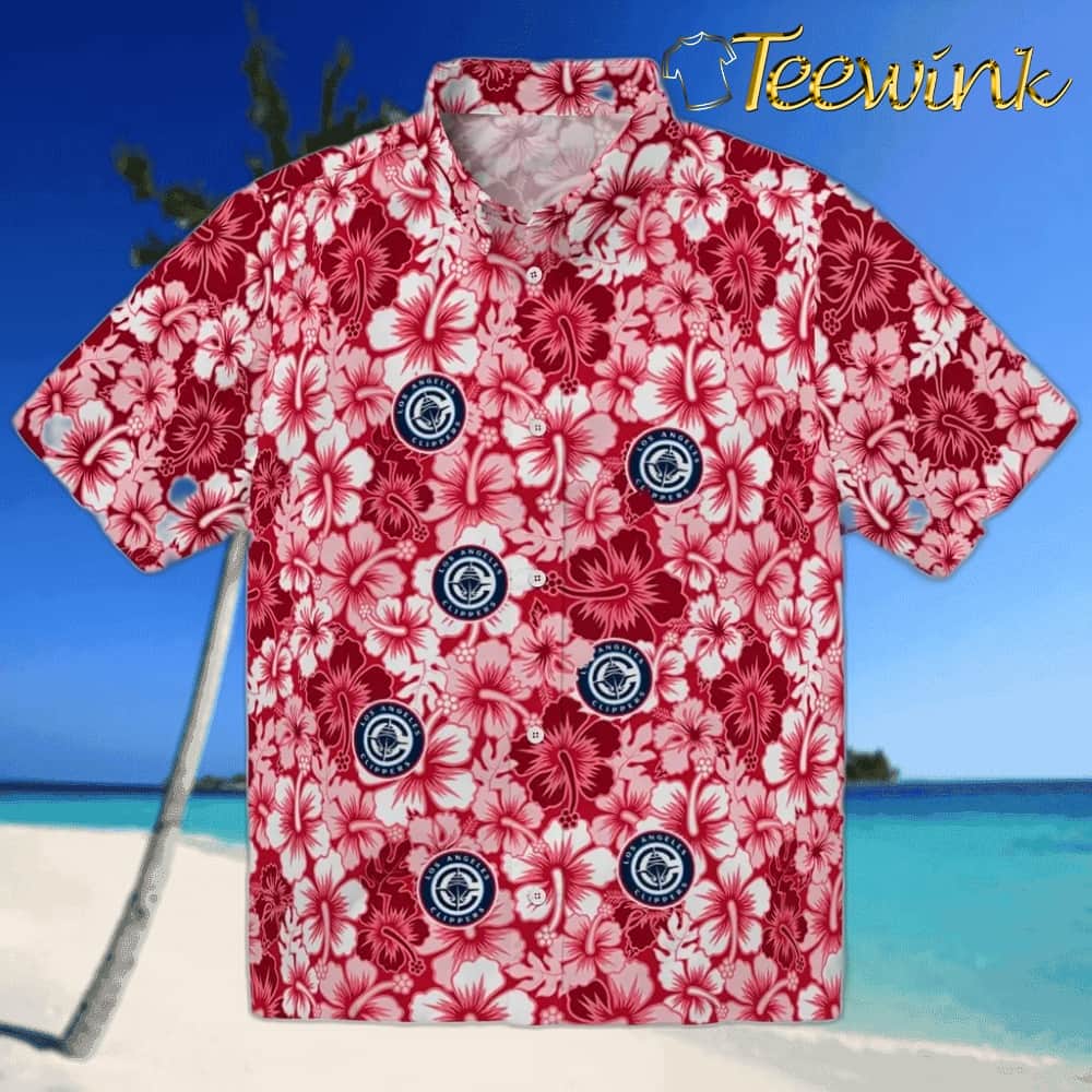 Hibiscus Blooms Los Angeles Clippers Hawaiian Shirt