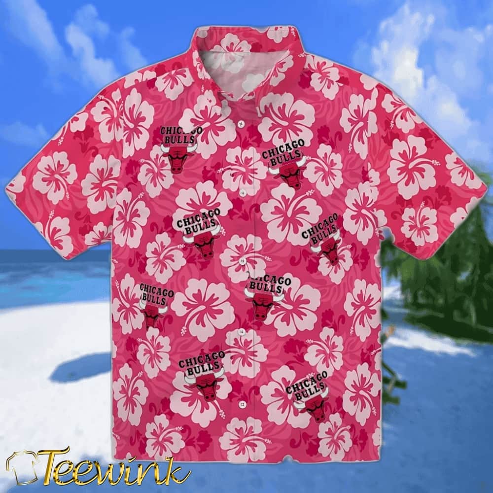 Hibiscus Cluster Chicago Bulls Hawaiian Shirt