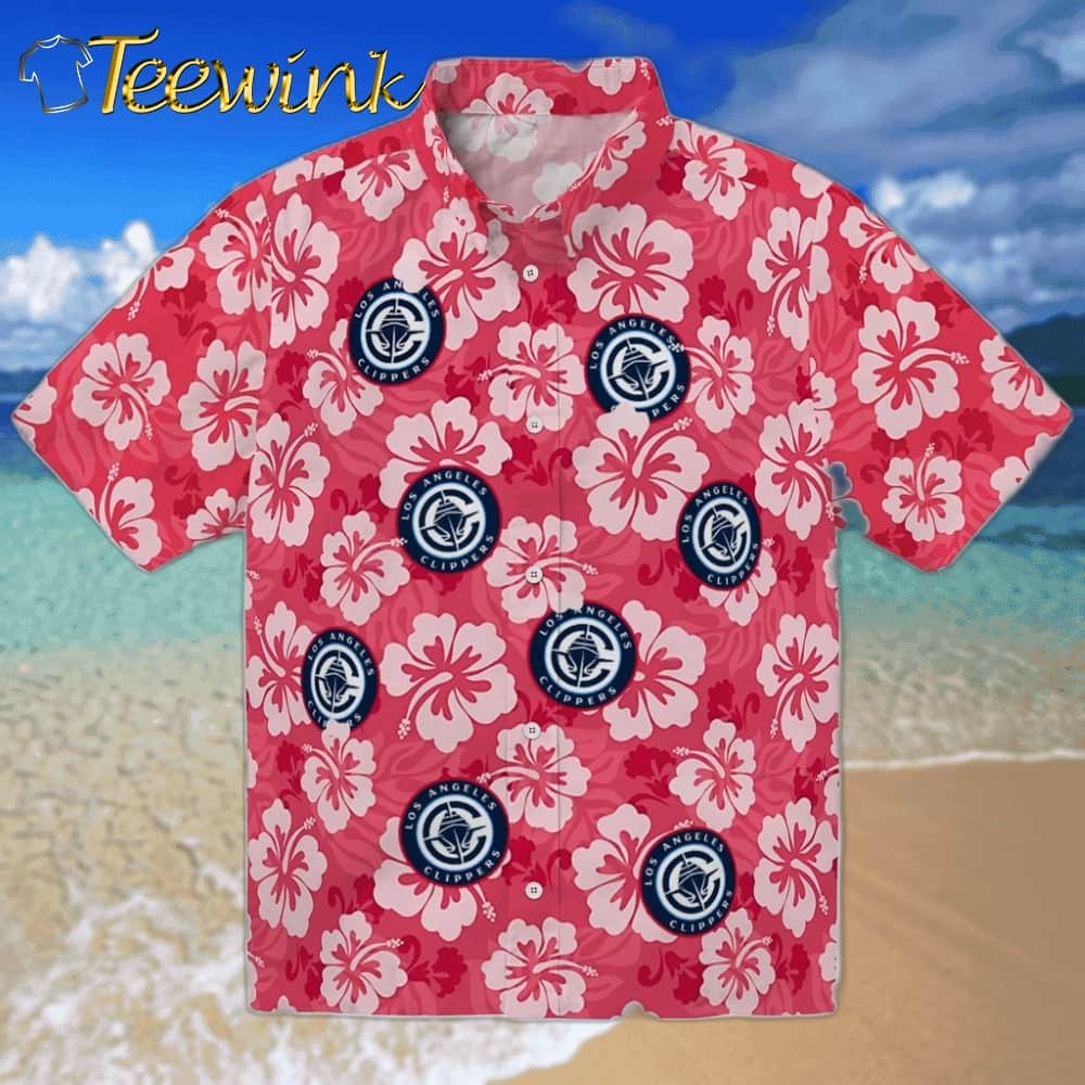Hibiscus Cluster Los Angeles Clippers Hawaiian Shirt