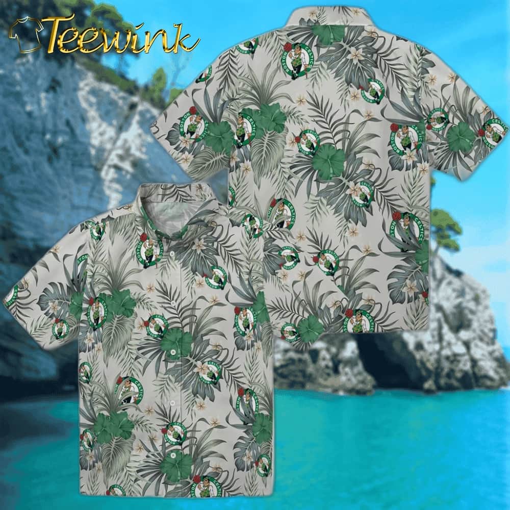 Hibiscus Designs Boston Celtics Hawaiian Shirt image 3 Hibiscus Designs Boston Celtics Hawaiian Shirt image 3