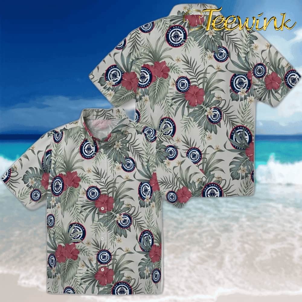Hibiscus Designs Los Angeles Clippers Hawaiian Shirt image 3 Hibiscus Designs Los Angeles Clippers Hawaiian Shirt image 3