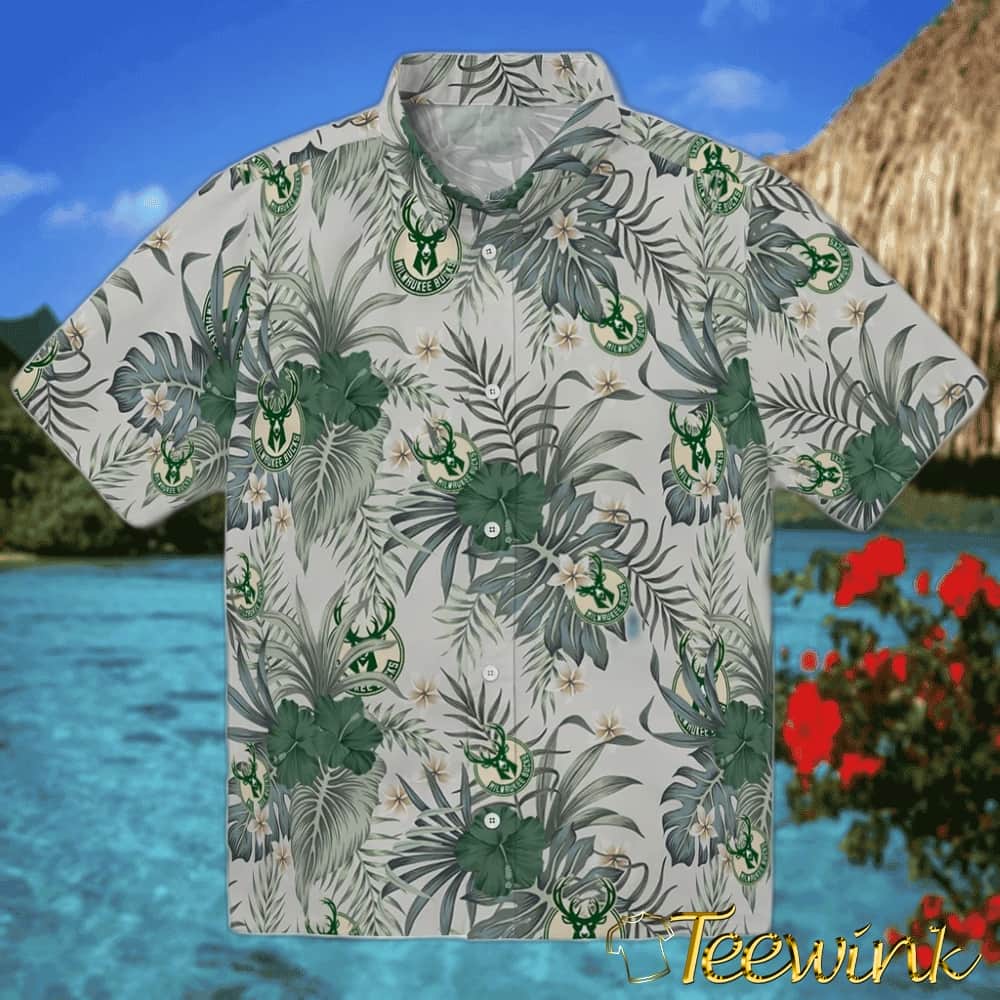 Hibiscus Designs Milwaukee Bucks Hawaiian Shirt