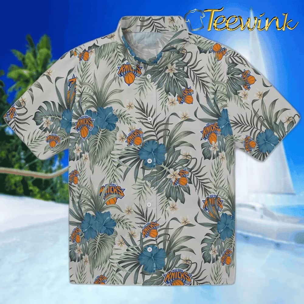 Hibiscus Designs New York Knicks Hawaiian Shirt