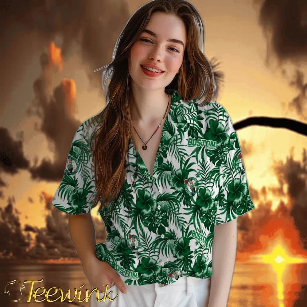 Hibiscus Exotic Boston Celtics Hawaiian Shirt image 4 Hibiscus Exotic Boston Celtics Hawaiian Shirt image 4