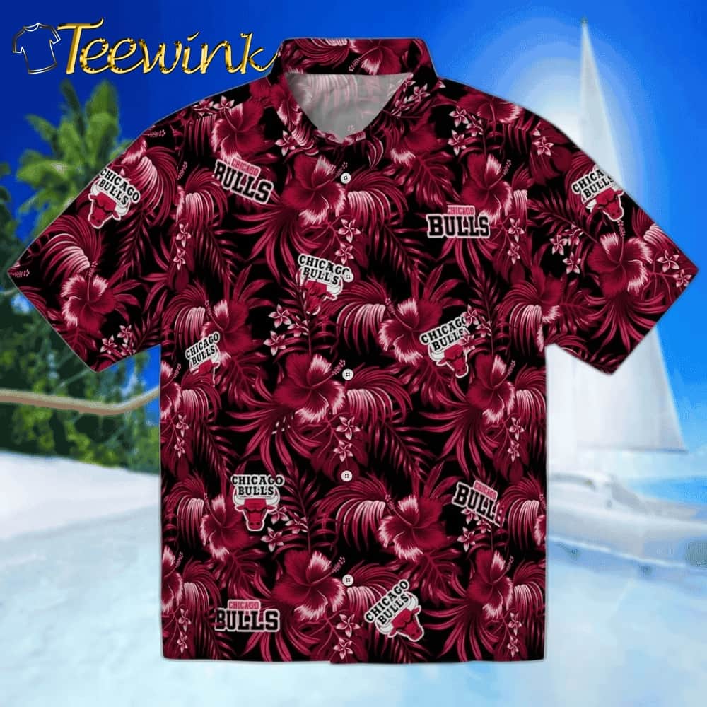 Hibiscus Exotic Chicago Bulls Hawaiian Shirt