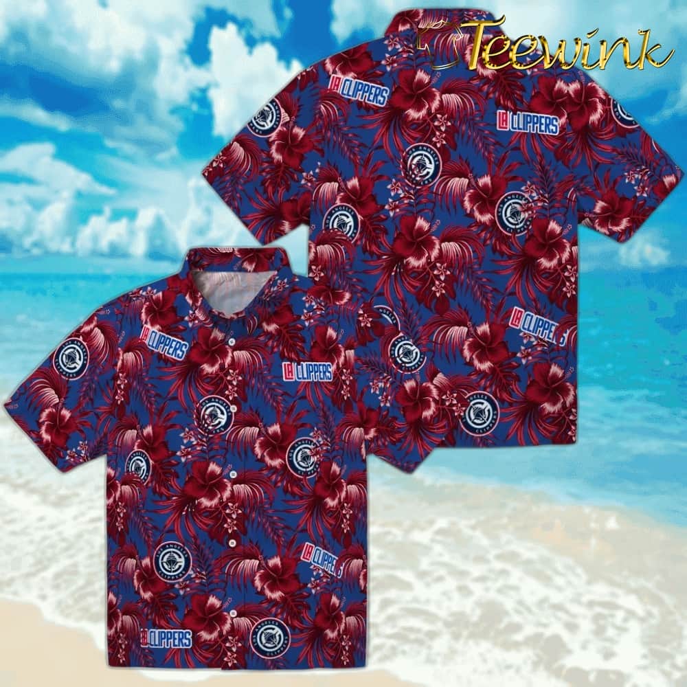 Hibiscus Exotic Los Angeles Clippers Hawaiian Shirt image 3 Hibiscus Exotic Los Angeles Clippers Hawaiian Shirt image 3