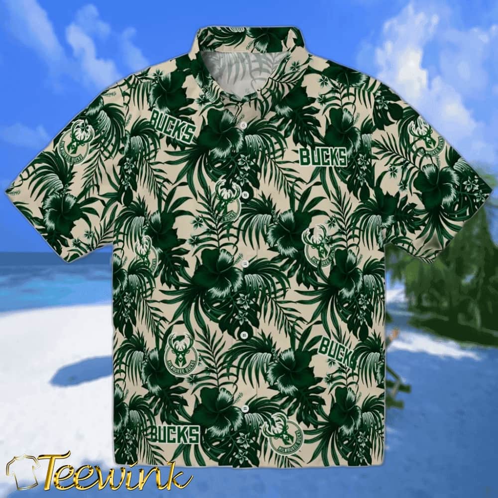Hibiscus Exotic Milwaukee Bucks Hawaiian Shirt