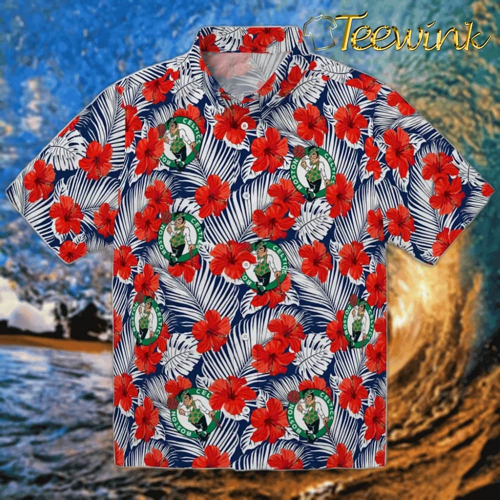 Hibiscus Fiesta Boston Celtics Hawaiian Shirt