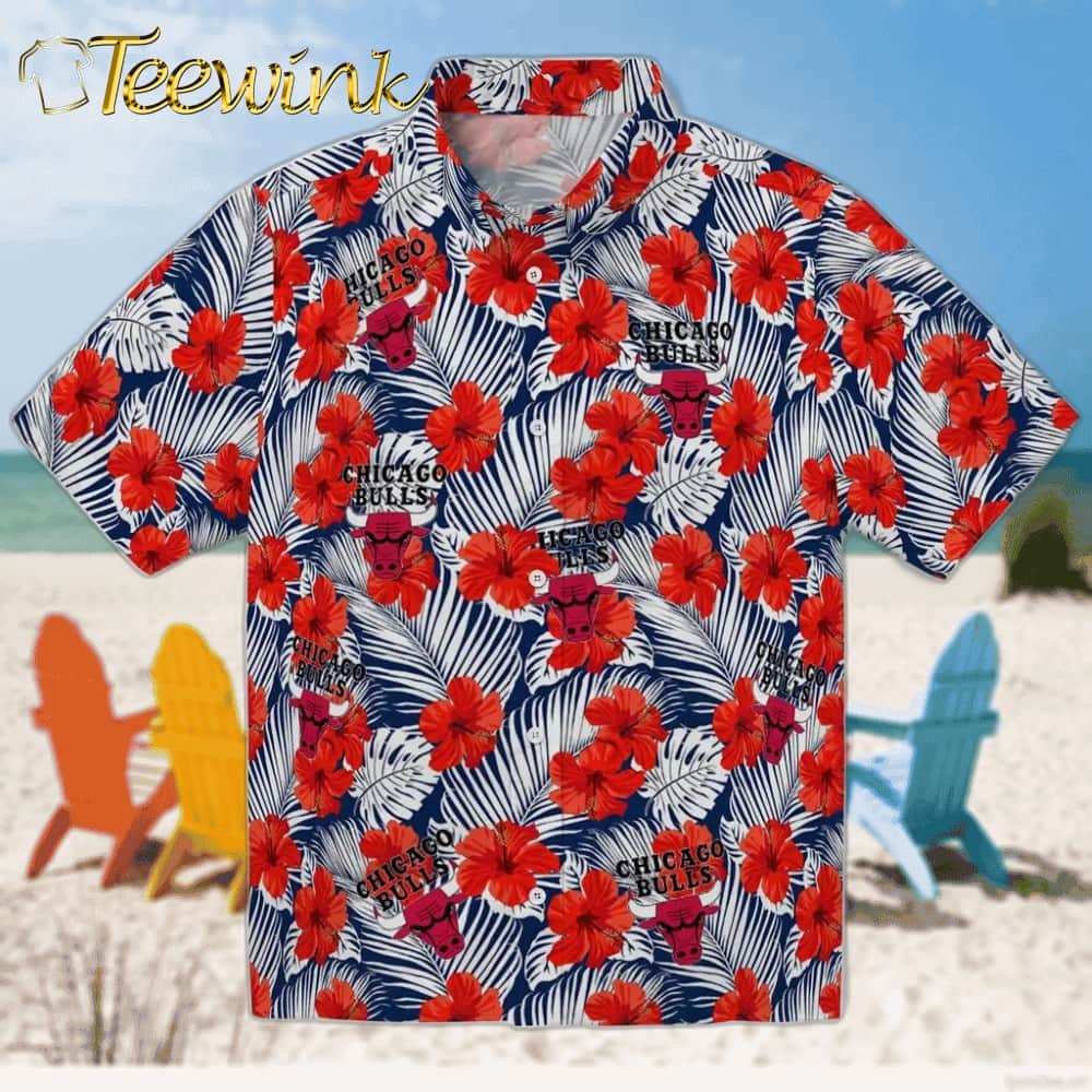 Hibiscus Fiesta Chicago Bulls Hawaiian Shirt