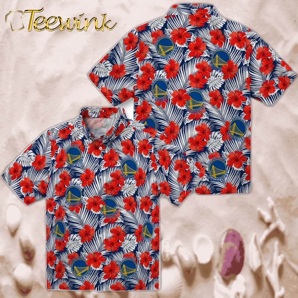 Hibiscus Fiesta Golden State Warriors Hawaiian Shirt image 3 Hibiscus Fiesta Golden State Warriors Hawaiian Shirt image 3