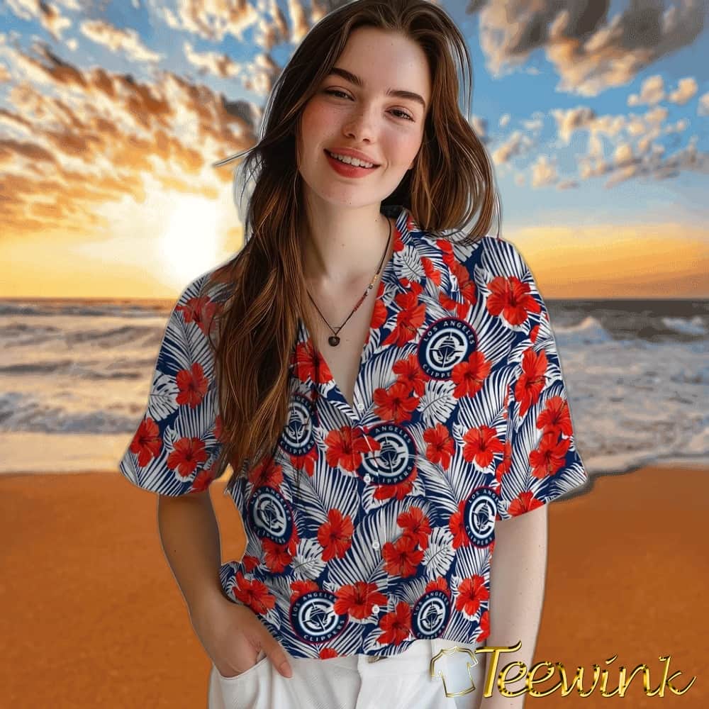 Hibiscus Fiesta Los Angeles Clippers Hawaiian Shirt image 4 Hibiscus Fiesta Los Angeles Clippers Hawaiian Shirt image 4