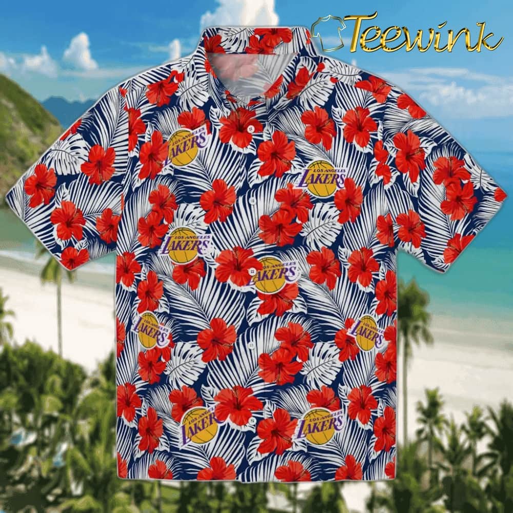 Hibiscus Fiesta Los Angeles Lakers Hawaiian Shirt