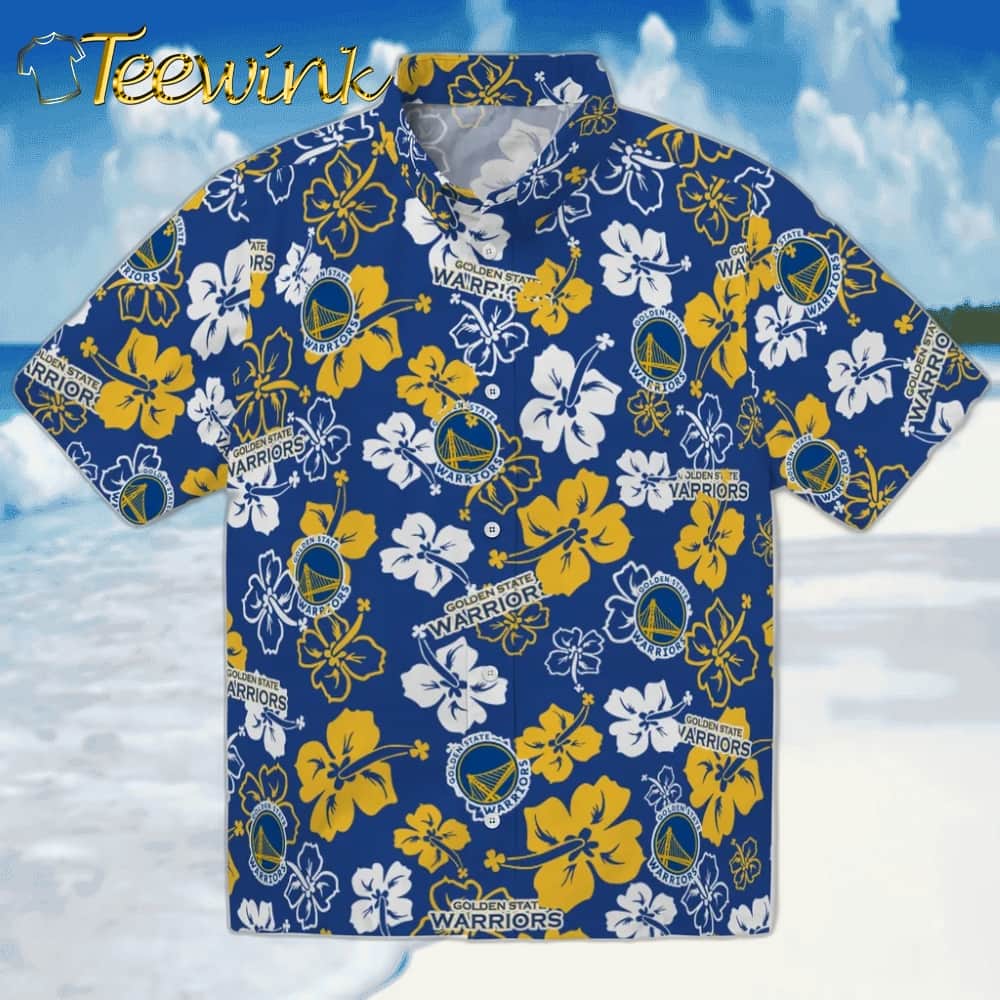 Hibiscus Flower Design Golden State Warriors Hawaiian Shirt