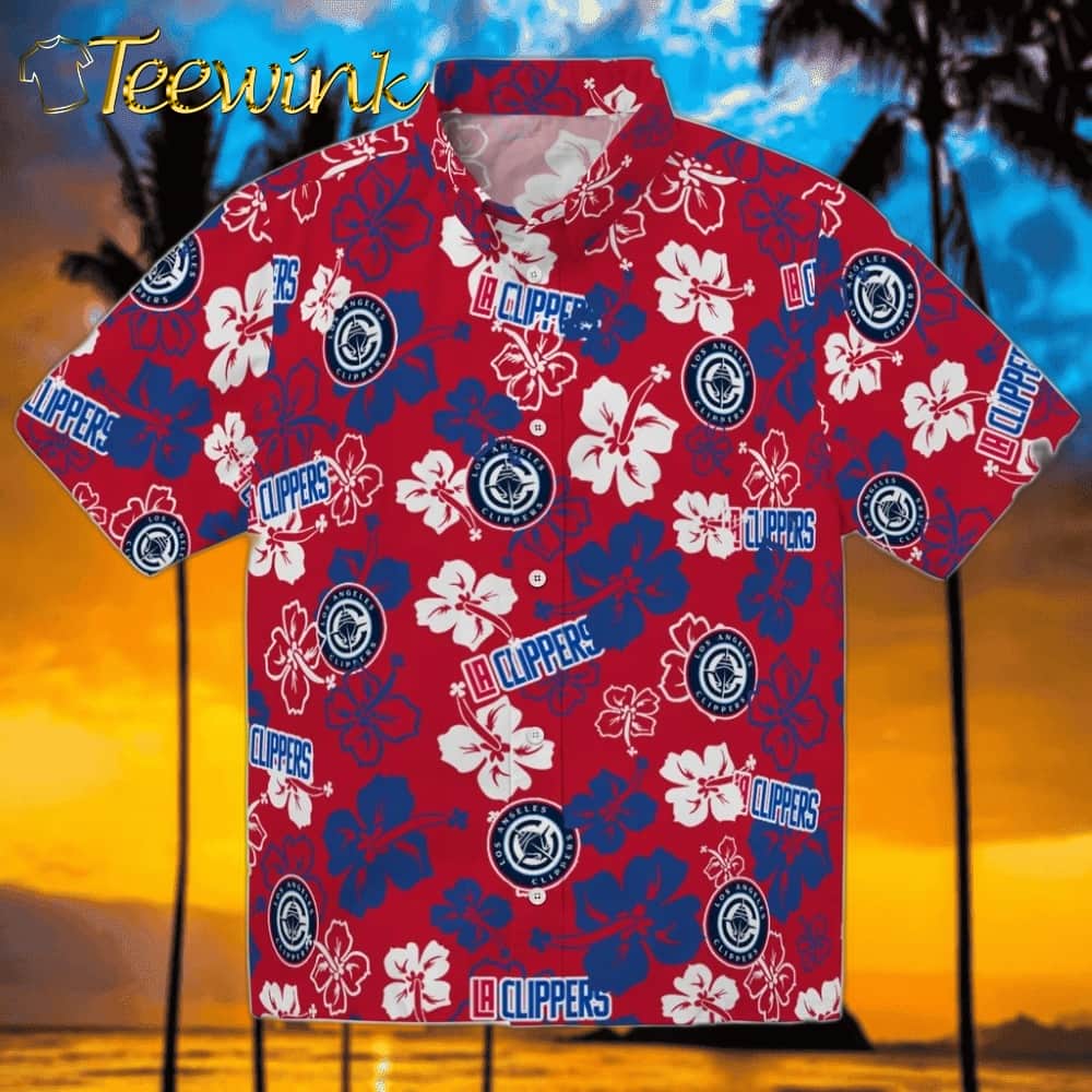 Hibiscus Flower Design Los Angeles Clippers Hawaiian Shirt