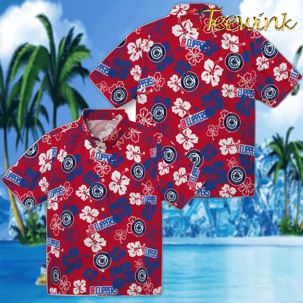 Hibiscus Flower Design Los Angeles Clippers Hawaiian Shirt image 3 Hibiscus Flower Design Los Angeles Clippers Hawaiian Shirt image 3