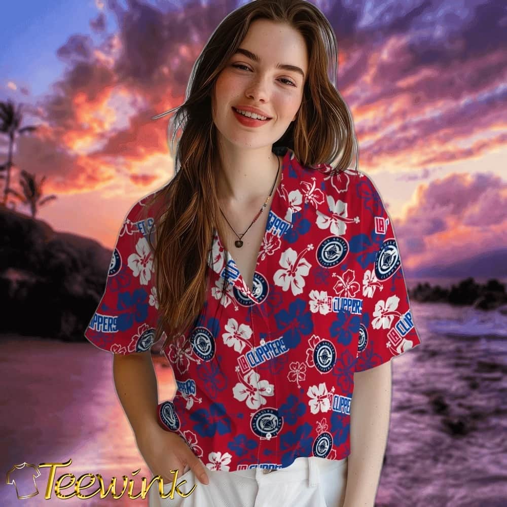 Hibiscus Flower Design Los Angeles Clippers Hawaiian Shirt image 4 Hibiscus Flower Design Los Angeles Clippers Hawaiian Shirt image 4