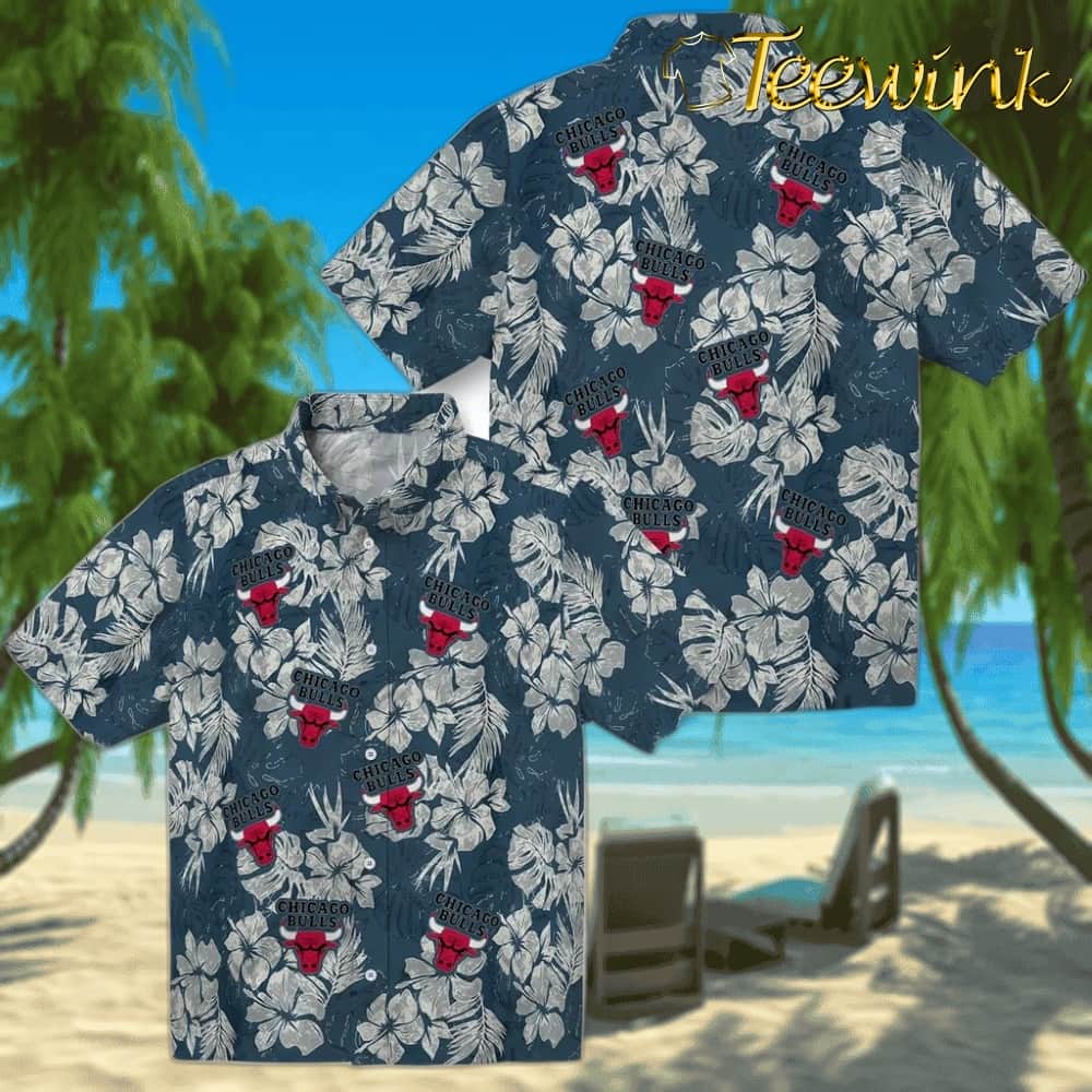 Hibiscus Flowers Chicago Bulls Hawaiian Shirt image 3 Hibiscus Flowers Chicago Bulls Hawaiian Shirt image 3
