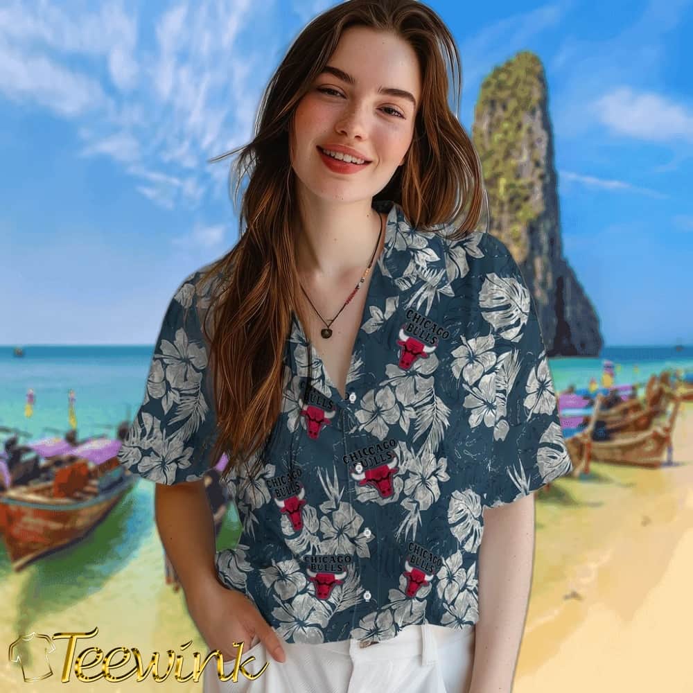 Hibiscus Flowers Chicago Bulls Hawaiian Shirt image 4 Hibiscus Flowers Chicago Bulls Hawaiian Shirt image 4