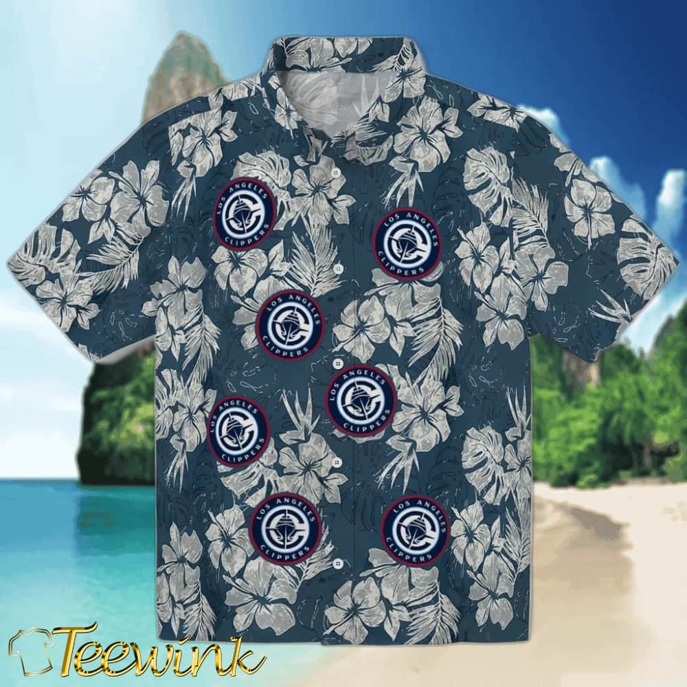 Hibiscus Flowers Los Angeles Clippers Hawaiian Shirt