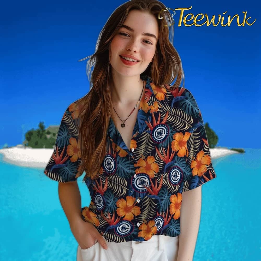 Hibiscus Foliage Los Angeles Clippers Hawaiian Shirt image 4 Hibiscus Foliage Los Angeles Clippers Hawaiian Shirt image 4