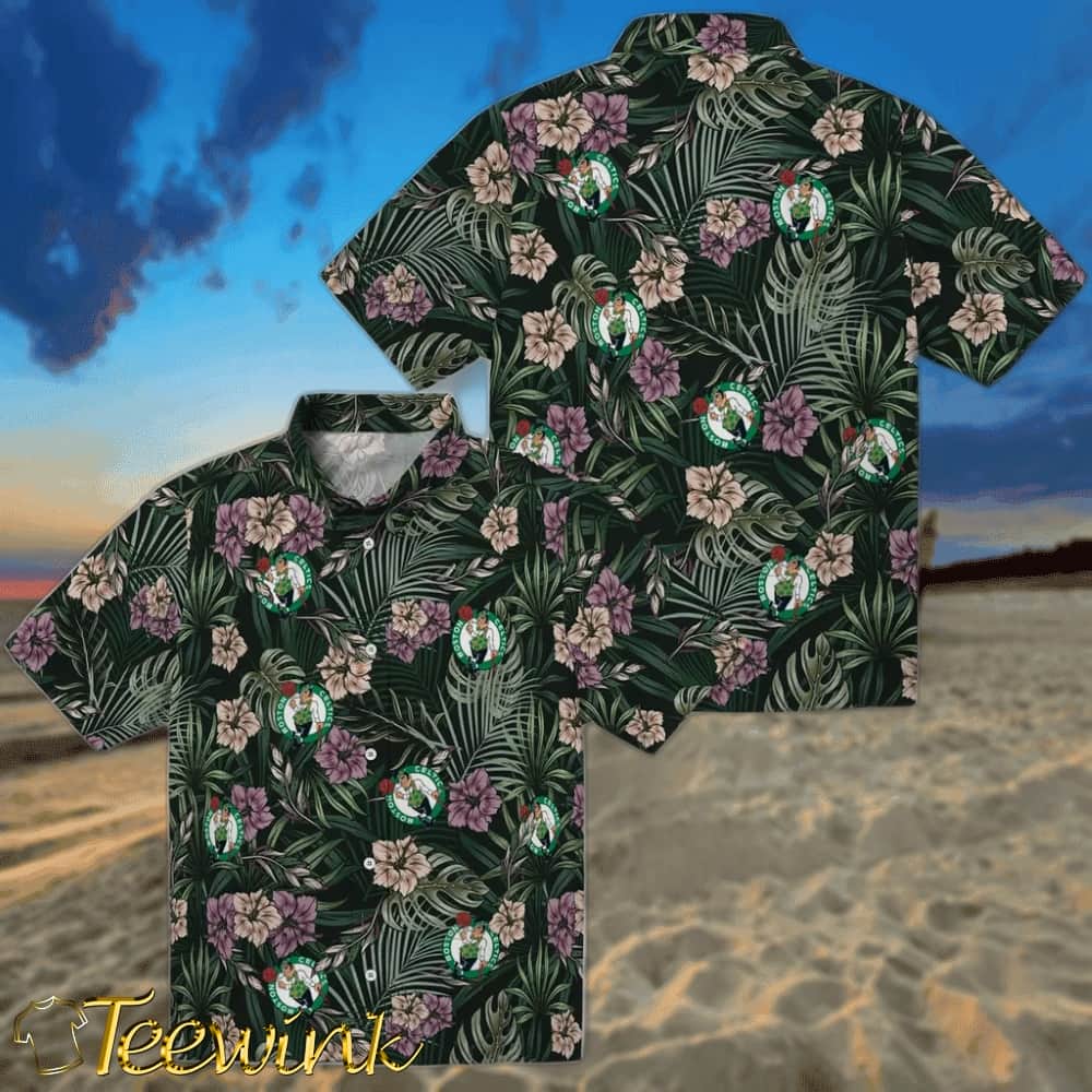 Hibiscus Leaves Pattern Boston Celtics Hawaiian Shirt image 3 Hibiscus Leaves Pattern Boston Celtics Hawaiian Shirt image 3
