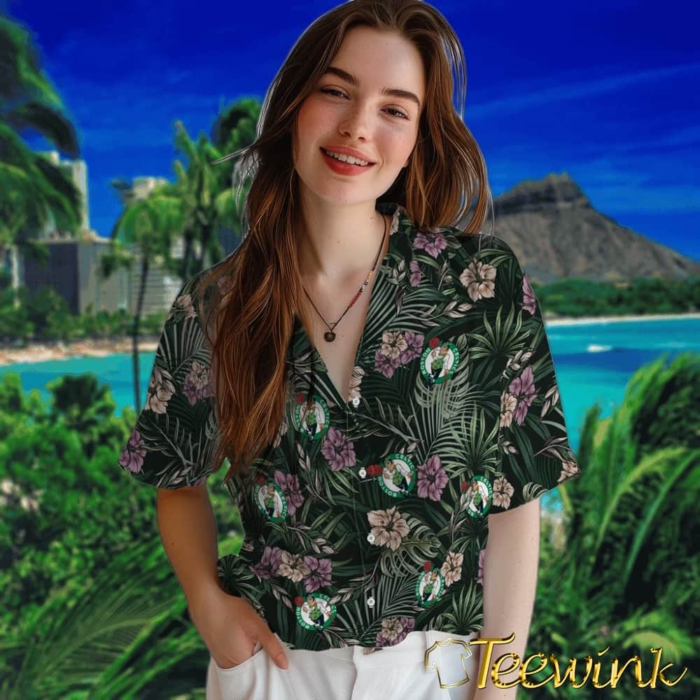 Hibiscus Leaves Pattern Boston Celtics Hawaiian Shirt image 4 Hibiscus Leaves Pattern Boston Celtics Hawaiian Shirt image 4