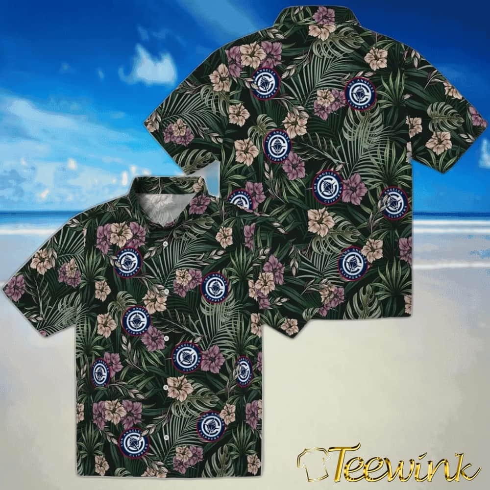 Hibiscus Leaves Pattern Los Angeles Clippers Hawaiian Shirt image 3 Hibiscus Leaves Pattern Los Angeles Clippers Hawaiian Shirt image 3