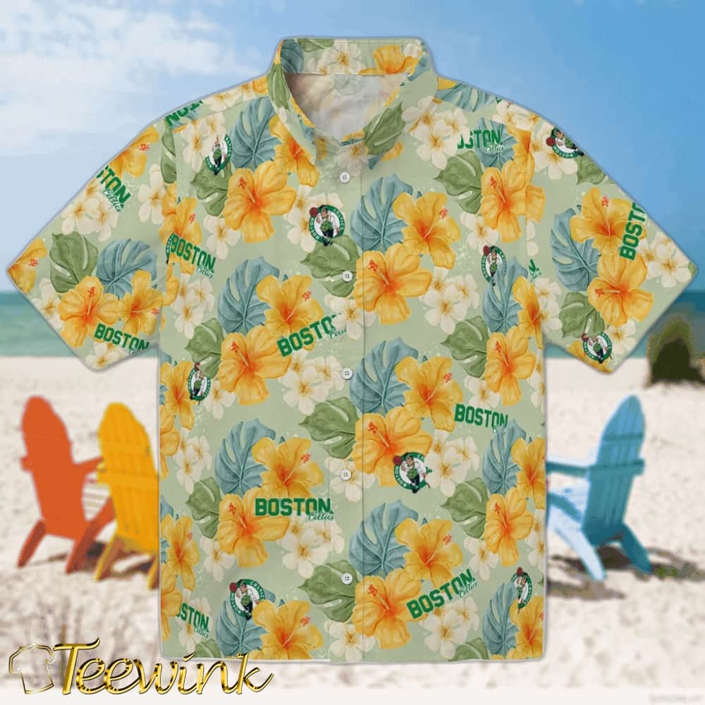 Hibiscus Mood Boston Celtics Hawaiian Shirt