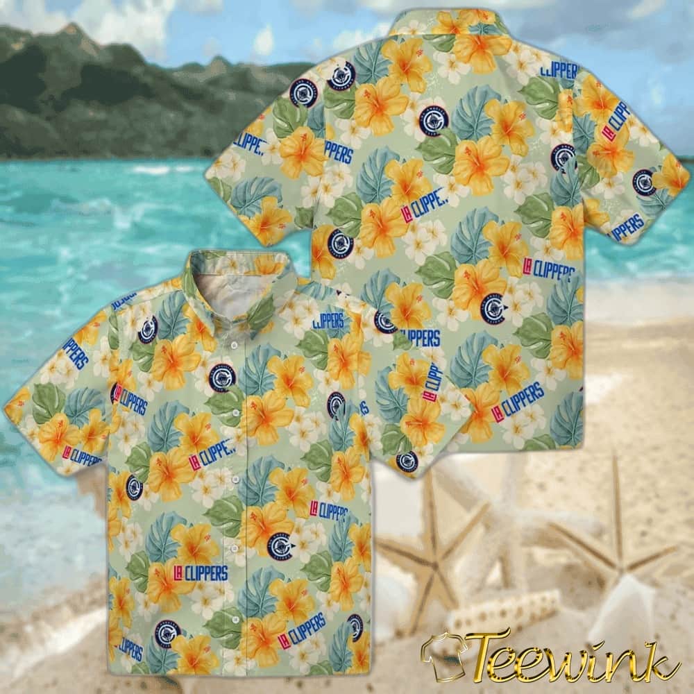 Hibiscus Mood Los Angeles Clippers Hawaiian Shirt image 3 Hibiscus Mood Los Angeles Clippers Hawaiian Shirt image 3