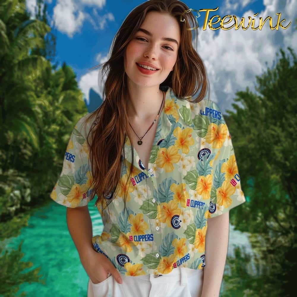 Hibiscus Mood Los Angeles Clippers Hawaiian Shirt image 4 Hibiscus Mood Los Angeles Clippers Hawaiian Shirt image 4