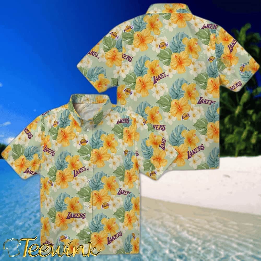 Hibiscus Mood Los Angeles Lakers Hawaiian Shirt image 3 Hibiscus Mood Los Angeles Lakers Hawaiian Shirt image 3