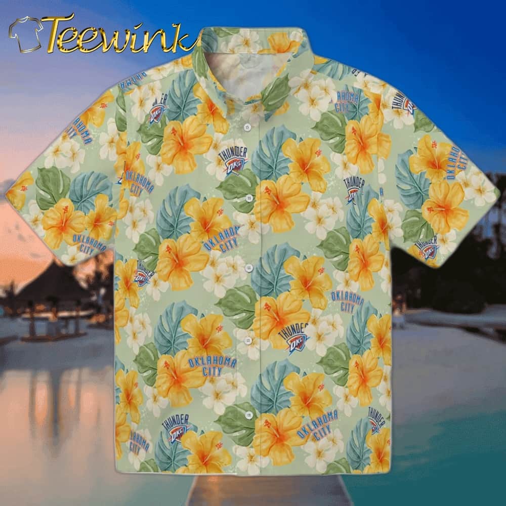 Hibiscus Mood Oklahoma City Thunder Hawaiian Shirt