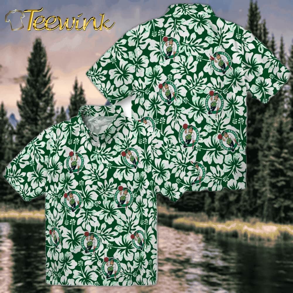 Hibiscus Motif Boston Celtics Hawaiian Shirt image 3 Hibiscus Motif Boston Celtics Hawaiian Shirt image 3