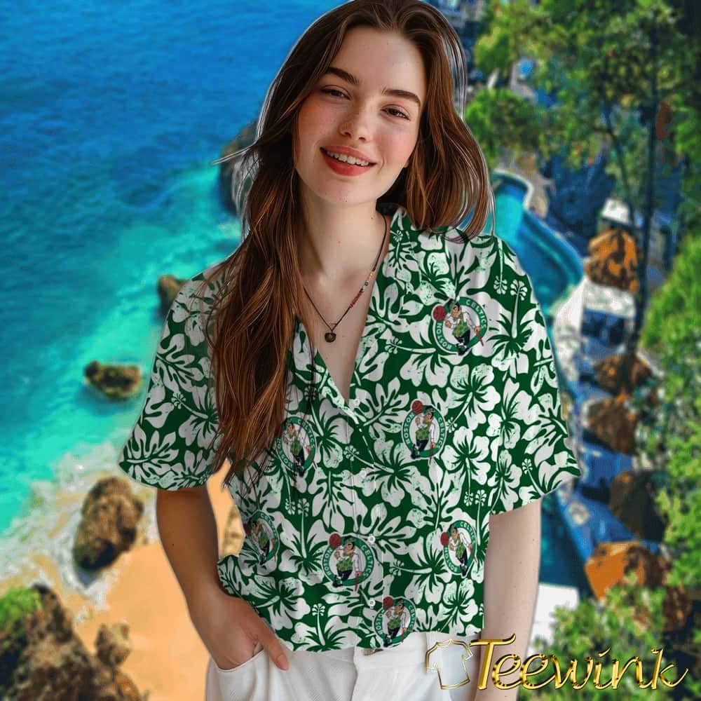 Hibiscus Motif Boston Celtics Hawaiian Shirt image 4 Hibiscus Motif Boston Celtics Hawaiian Shirt image 4