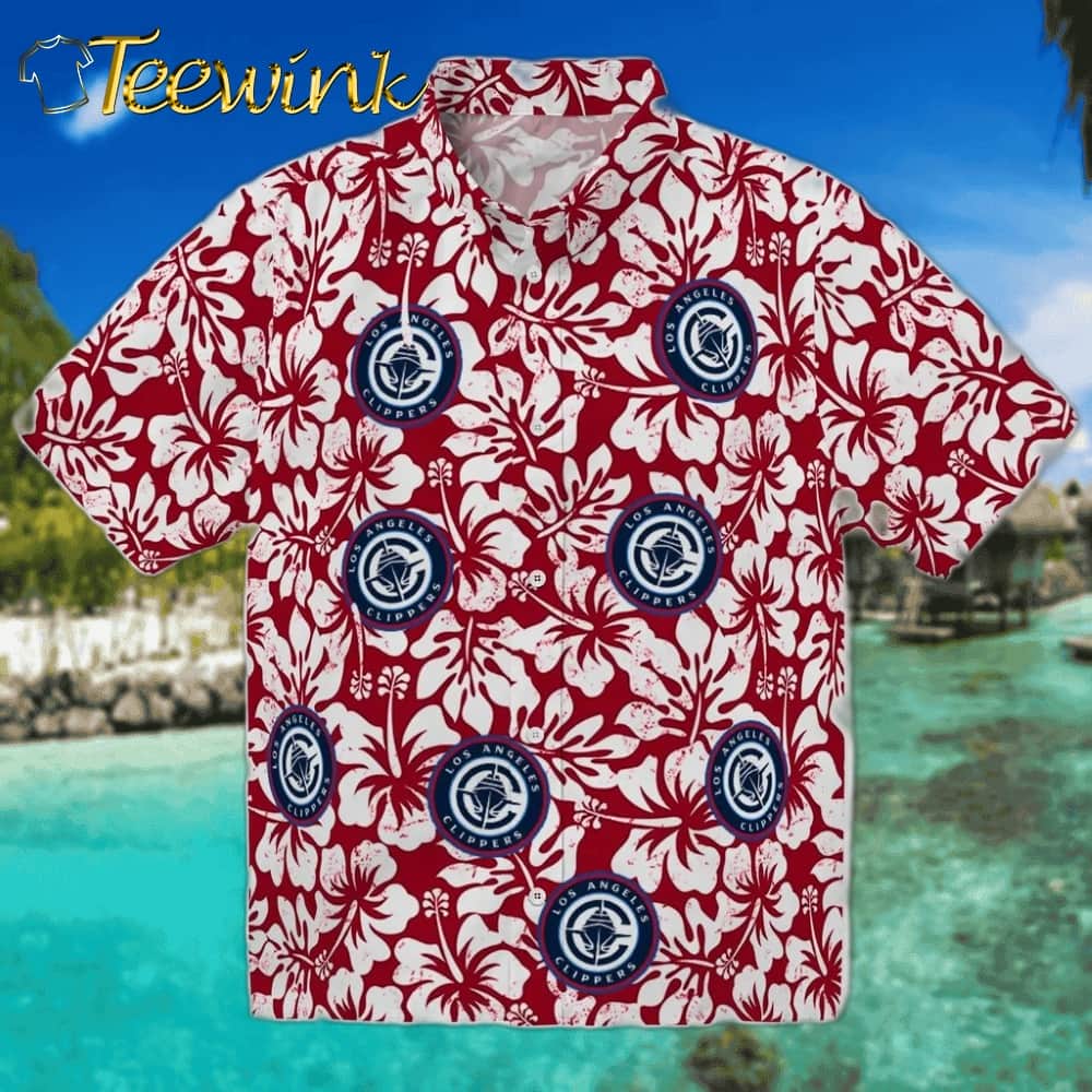 Hibiscus Motif Los Angeles Clippers Hawaiian Shirt