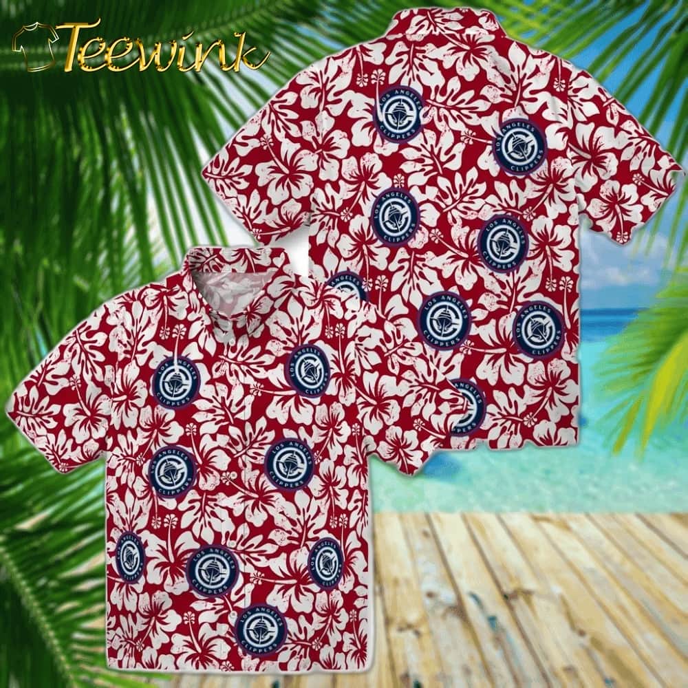 Hibiscus Motif Los Angeles Clippers Hawaiian Shirt image 3 Hibiscus Motif Los Angeles Clippers Hawaiian Shirt image 3
