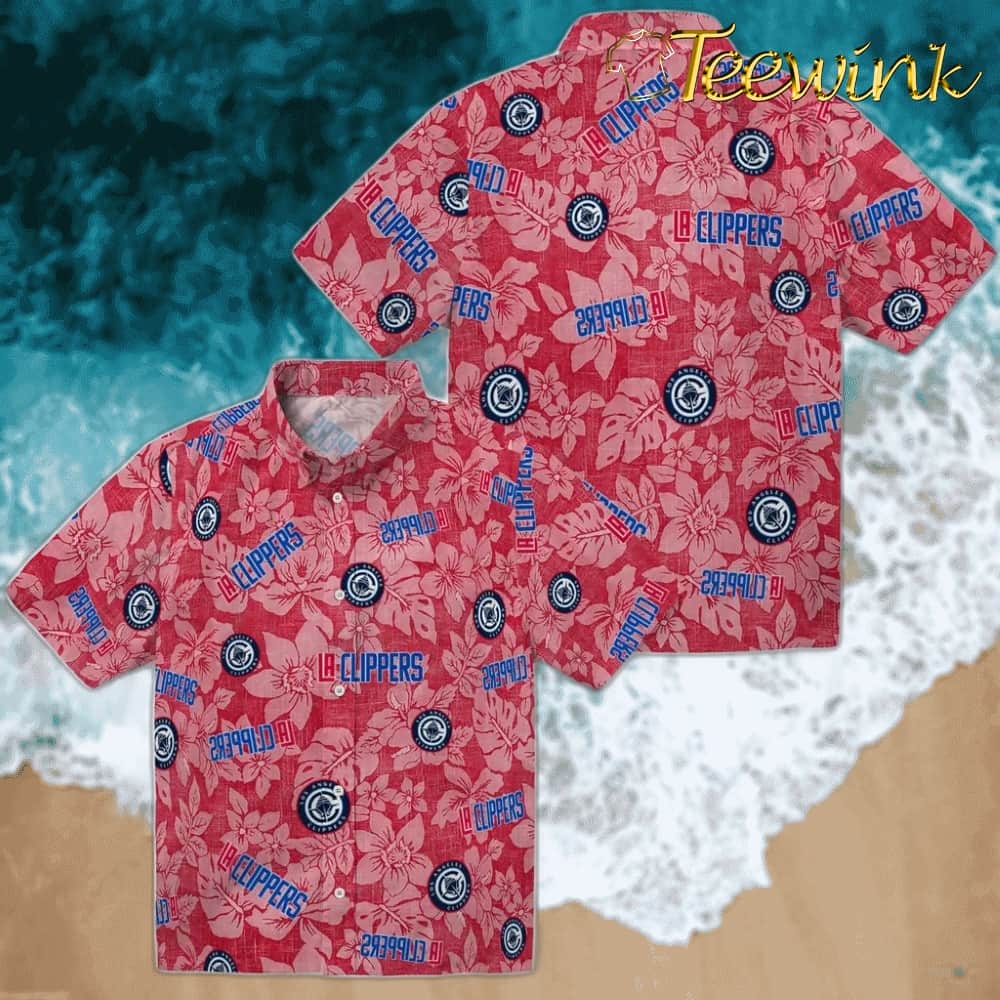 Hibiscus Oasis Los Angeles Clippers Hawaiian Shirt image 3 Hibiscus Oasis Los Angeles Clippers Hawaiian Shirt image 3