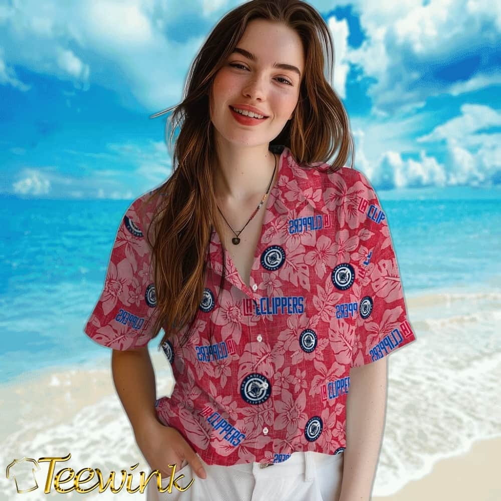 Hibiscus Oasis Los Angeles Clippers Hawaiian Shirt image 4 Hibiscus Oasis Los Angeles Clippers Hawaiian Shirt image 4