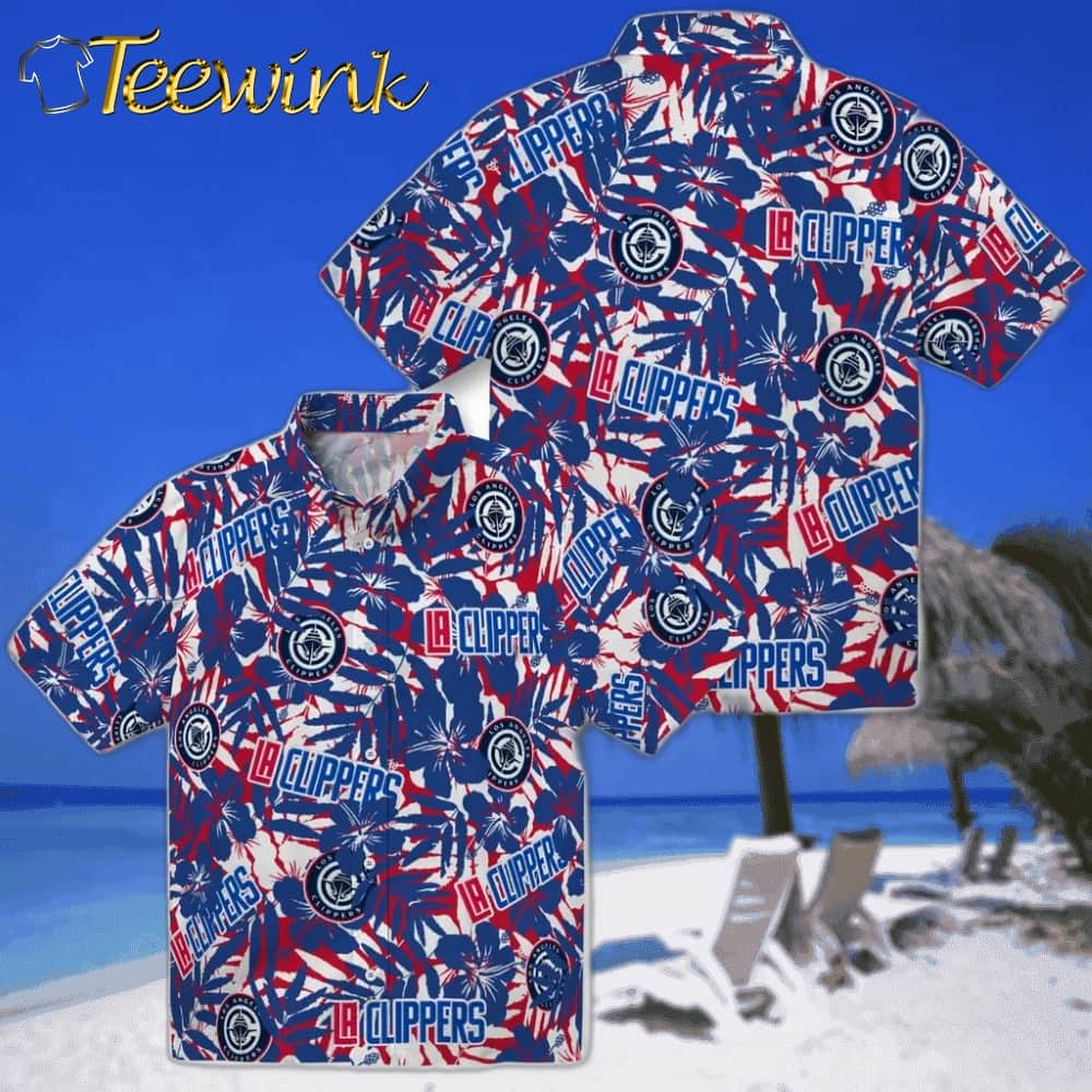 Hibiscus Overlay Los Angeles Clippers Hawaiian Shirt image 3 Hibiscus Overlay Los Angeles Clippers Hawaiian Shirt image 3
