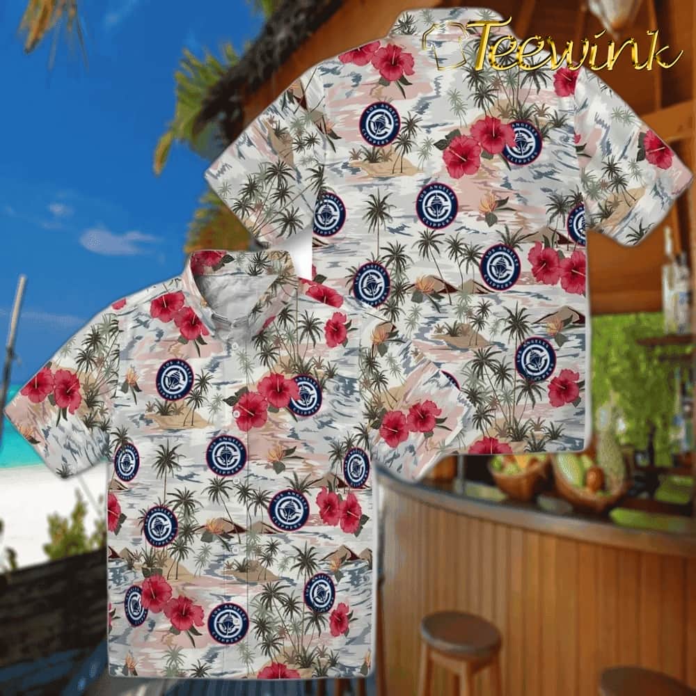 Hibiscus Seaside Los Angeles Clippers Hawaiian Shirt image 3 Hibiscus Seaside Los Angeles Clippers Hawaiian Shirt image 3