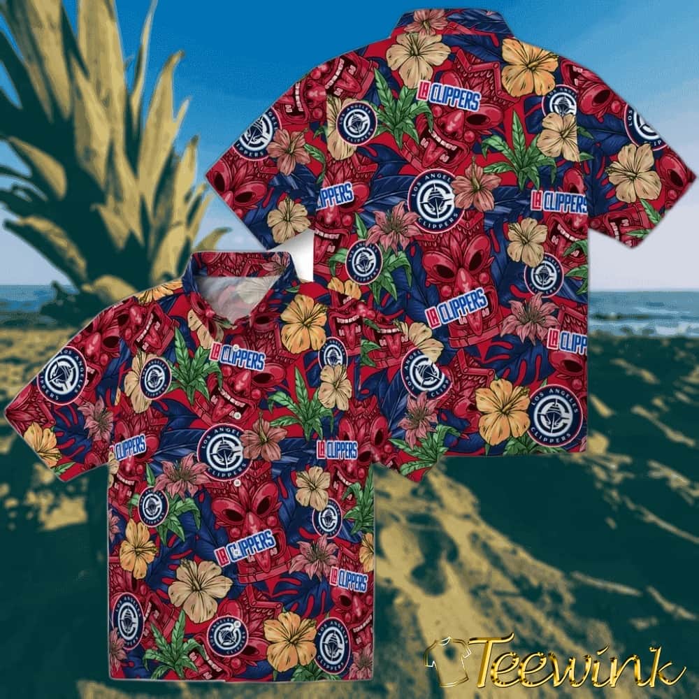 Hibiscus Tiki Jungle Los Angeles Clippers Hawaiian Shirt image 3 Hibiscus Tiki Jungle Los Angeles Clippers Hawaiian Shirt image 3