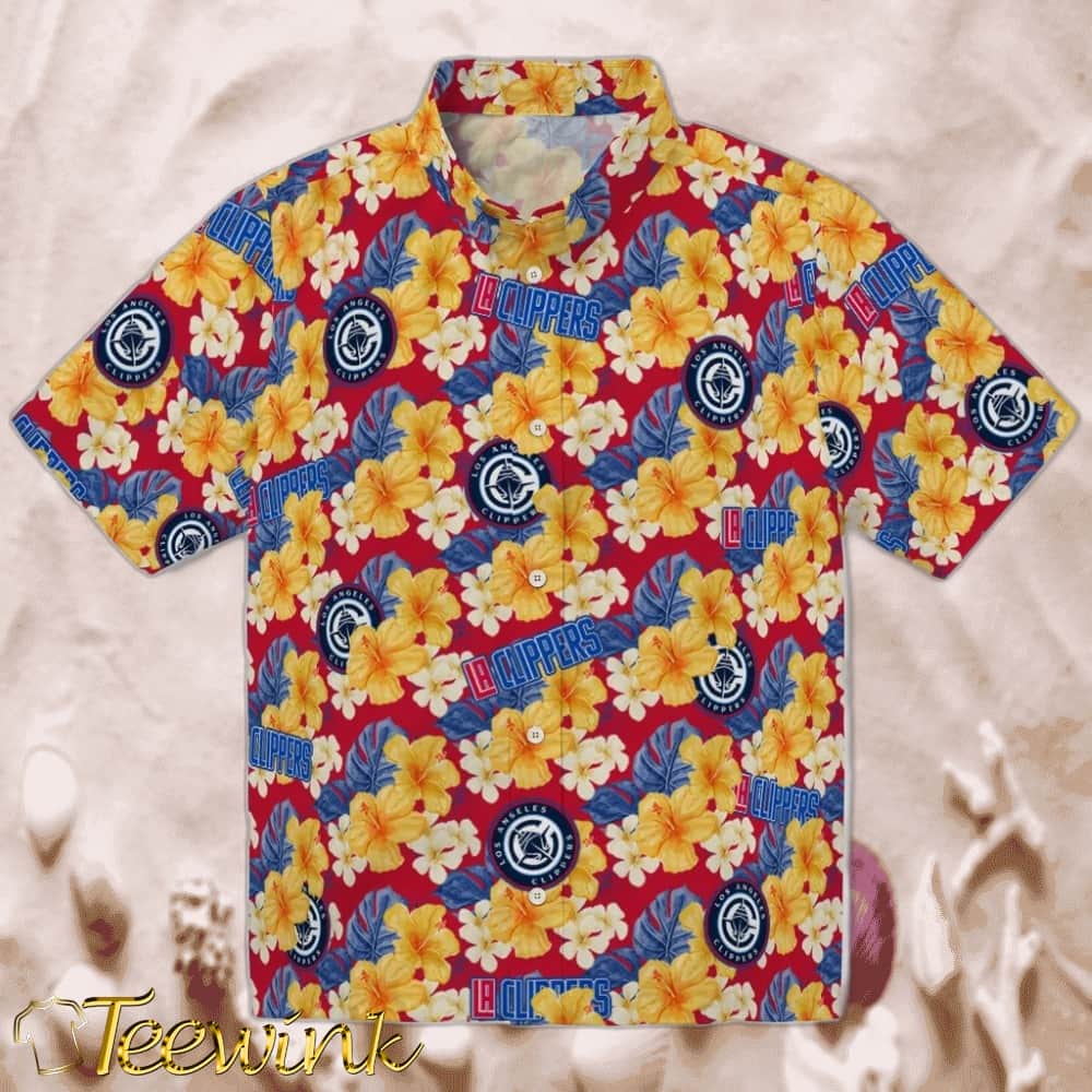 Hibiscus Tropics Los Angeles Clippers Hawaiian Shirt