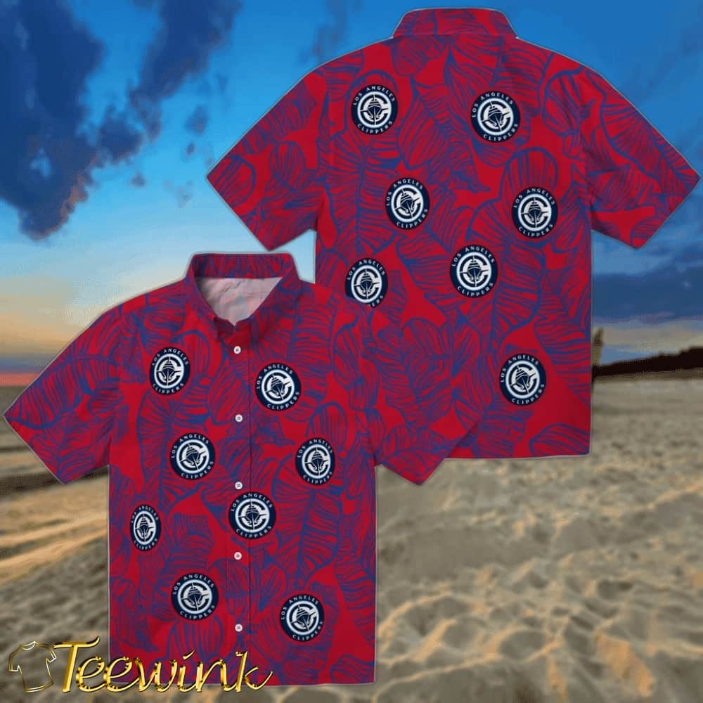Leaf Outline Los Angeles Clippers Hawaiian Shirt image 3 Leaf Outline Los Angeles Clippers Hawaiian Shirt image 3