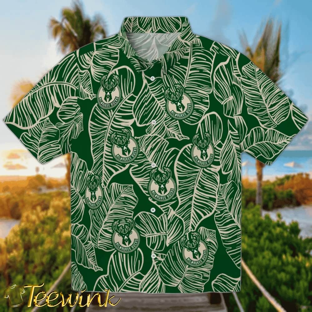 Hibiscus Tropics Milwaukee Bucks Hawaiian Shirt
