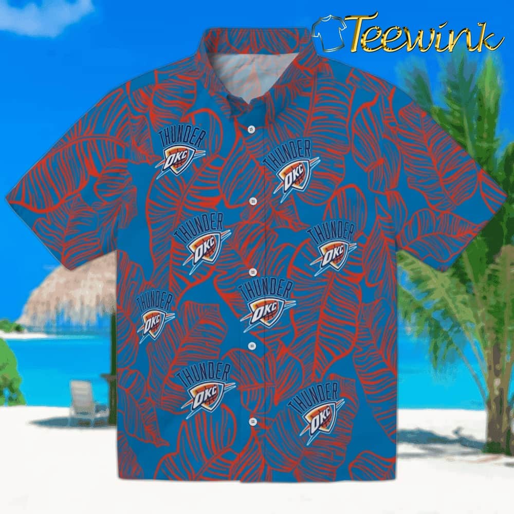 Hibiscus Tropics Oklahoma City Thunder Hawaiian Shirt