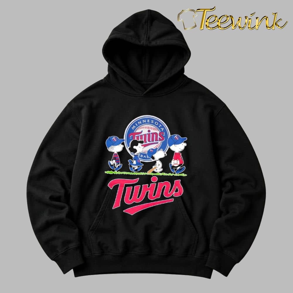 Minnesota Twins x Peanuts Snoopy and friends baseball road Shirt image 2 Minnesota Twins x Peanuts Snoopy and friends baseball road Shirt image 2