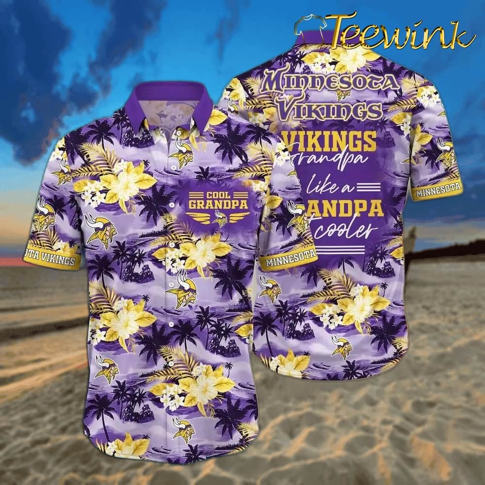 Minnesota Vikings Day of the Dead Hawaiian Shirt