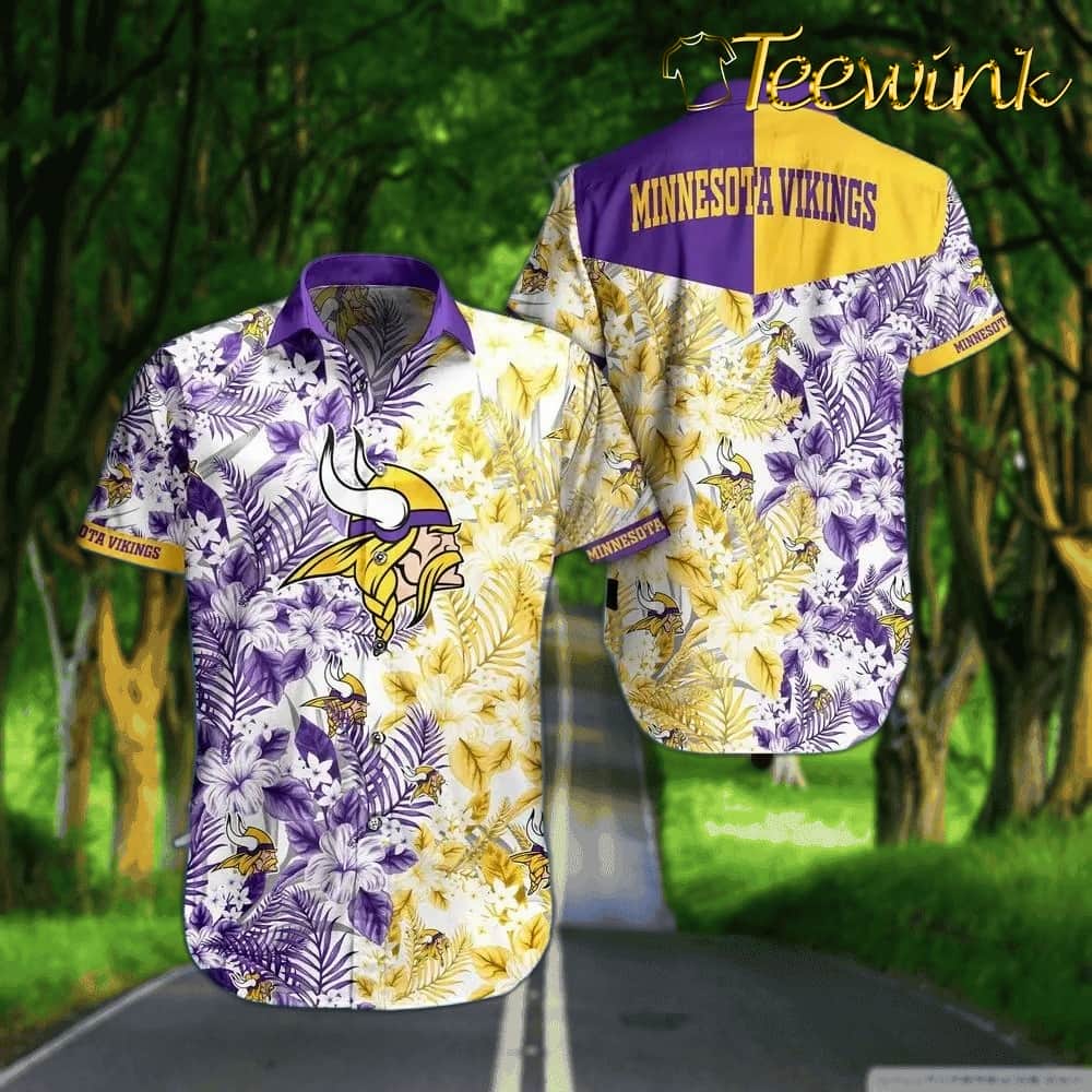 Minnesota Vikings Floral Spirit Hawaiian Shirt