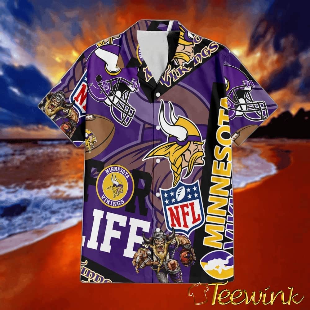 Minnesota Vikings For Life Hawaiian Shirt